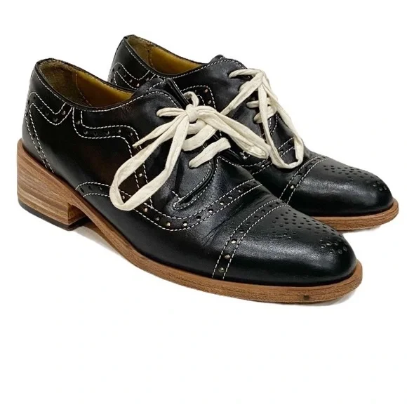FLORSHEIM x ESQUIVEL Black Leather Oxford Shoes 6 $600